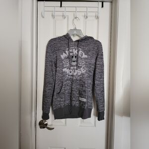 Disney Lightweight Gray Mickey Mouse Pullover Hoodie